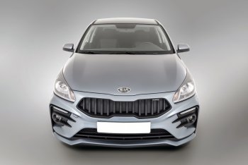 17 999 р. Передний бампер Kudos Original KIA Rio 4 FB дорестайлинг седан (2016-2020) (Под прямоугольные ДХО с ПТФ, Неокрашенный)  с доставкой в г. Кемерово. Увеличить фотографию 2