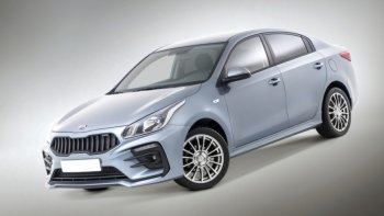 17 999 р. Передний бампер Kudos Original KIA Rio 4 FB дорестайлинг седан (2016-2020) (Под прямоугольные ДХО с ПТФ, Неокрашенный)  с доставкой в г. Кемерово. Увеличить фотографию 3