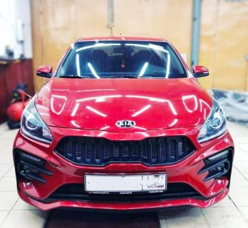 17 999 р. Передний бампер Kudos Original  KIA Rio  4 FB (2016-2020) дорестайлинг седан (Под прямоугольные ДХО с ПТФ, Неокрашенный)  с доставкой в г. Кемерово. Увеличить фотографию 6