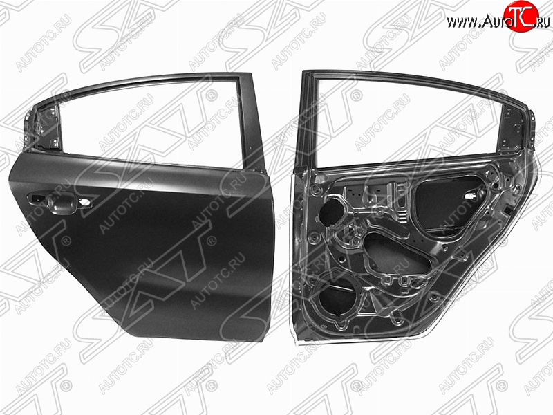 14 449 р. Правая дверь задняя SAT KIA Rio 4 FB дорестайлинг седан (2016-2020) (Неокрашенная)  с доставкой в г. Кемерово