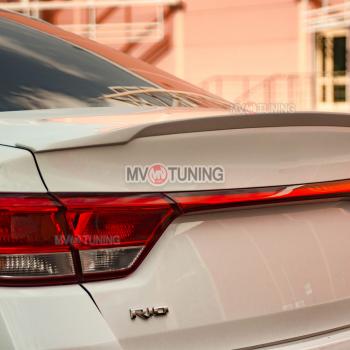 5 399 р. Лип спойлер MV-Tuning KIA Rio 4 FB дорестайлинг седан (2016-2020) (Неокрашенный)  с доставкой в г. Кемерово. Увеличить фотографию 2