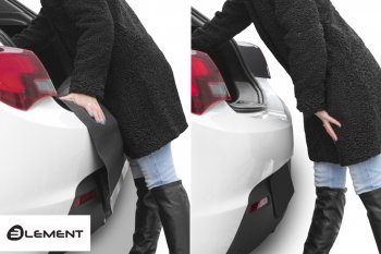 3 399 р. Коврик в багажник Element (с функцией защиты бампера Econom) KIA Rio 4 FB дорестайлинг седан (2016-2020)  с доставкой в г. Кемерово. Увеличить фотографию 4