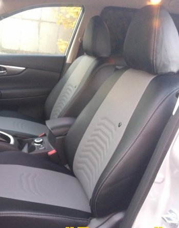 10 899 р. Чехлы для сидений Lord Autofashion Денвер (экокожа) KIA Rio 4 FB дорестайлинг седан (2016-2020) (Чёрный, вставка серая)  с доставкой в г. Кемерово. Увеличить фотографию 3