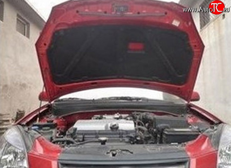 1 949 р. Отделка капота M-VRS  KIA Rio ( 2 JB,  4 FB) (2005-2025) дорестайлинг седан, дорестайлинг, хэтчбэк 5 дв., рестайлинг, хэтчбэк 5 дв., рестайлинг седан  с доставкой в г. Кемерово