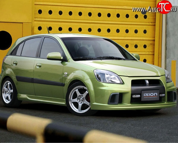 18 599 р. Передний бампер Ixion KIA Rio 2 JB дорестайлинг, хэтчбэк 5 дв. (2005-2009) (Неокрашенный)  с доставкой в г. Кемерово