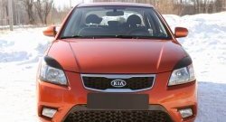 789 р. Реснички на фары RA KIA Rio 2 JB дорестайлинг, хэтчбэк 5 дв. (2005-2009) (Неокрашенные)  с доставкой в г. Кемерово. Увеличить фотографию 3