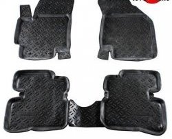 Комплект ковриков в салон Aileron 4 шт. (полиуретан) KIA Rio ( 2 JB,  4 FB) (2005-2025) дорестайлинг седан, дорестайлинг, хэтчбэк 5 дв., рестайлинг, хэтчбэк 5 дв., рестайлинг седан