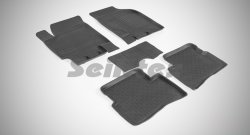 Износостойкие коврики в салон с высоким бортом SeiNtex Premium 4 шт. (резина) KIA Rio ( 2 JB,  4 FB) (2005-2025) дорестайлинг седан, дорестайлинг, хэтчбэк 5 дв., рестайлинг, хэтчбэк 5 дв., рестайлинг седан