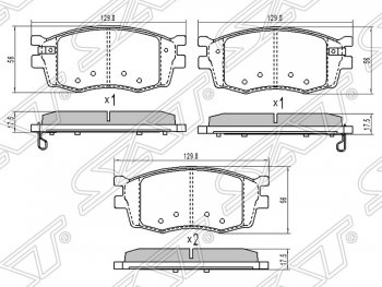 Колодки тормозные SAT (передние) KIA Rio 2 JB дорестайлинг седан (2005-2009)