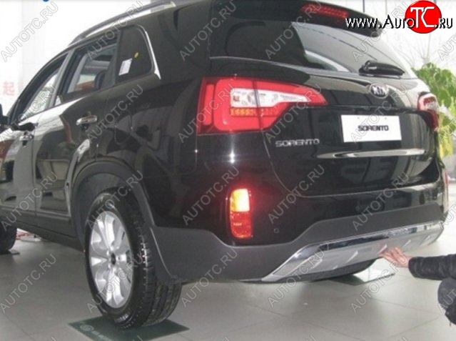 16 999 р. Накладка на задний бампер CT KIA Sorento XM рестайлинг (2012-2015) (Неокрашенная)  с доставкой в г. Кемерово