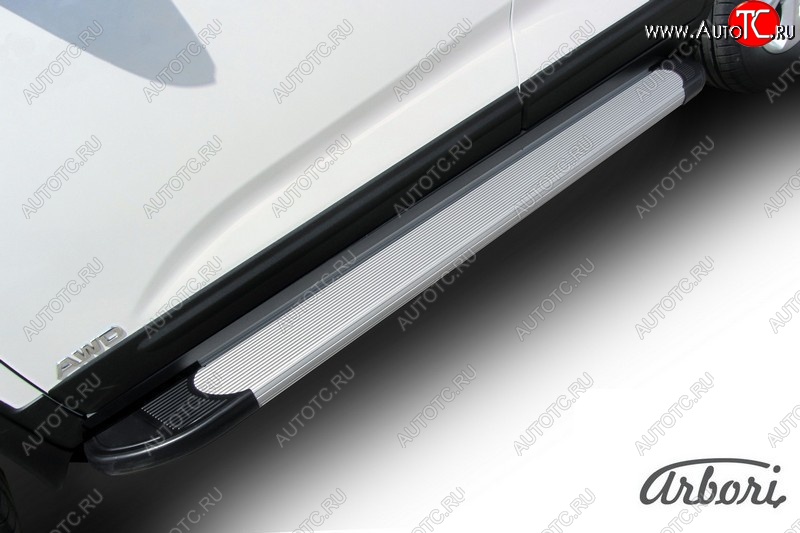 10 979 р. Порожки для ног Arbori Optima Silver KIA Sorento XM рестайлинг (2012-2015)  с доставкой в г. Кемерово