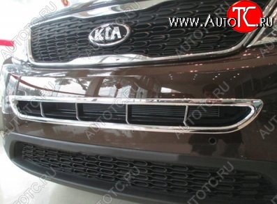 8 849 р. Накладка на передний воздуховод СТ KIA Sorento XM рестайлинг (2012-2015) (Неокрашенная)  с доставкой в г. Кемерово