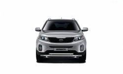 Защита переднего бампера двойная из труб d63/51 мм Petroil Tuning KIA Sorento XM рестайлинг (2012-2015) ()