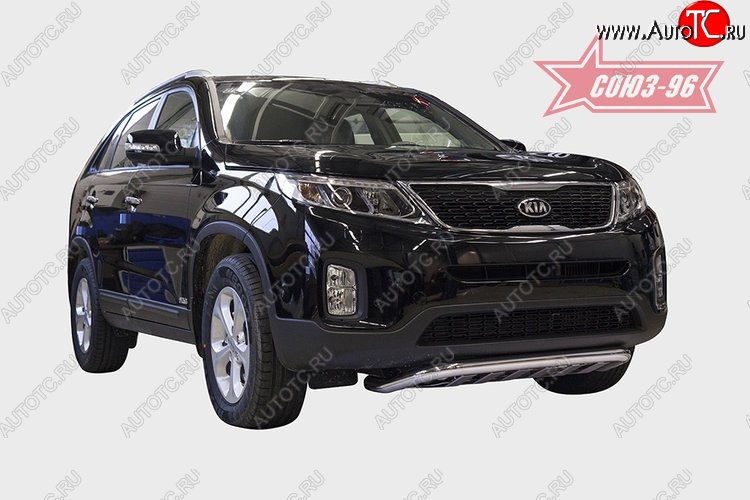 15 524 р. Защита переднего бампера одинарная с профилем Souz-96 (d60)  KIA Sorento  XM (2012-2015) рестайлинг  с доставкой в г. Кемерово