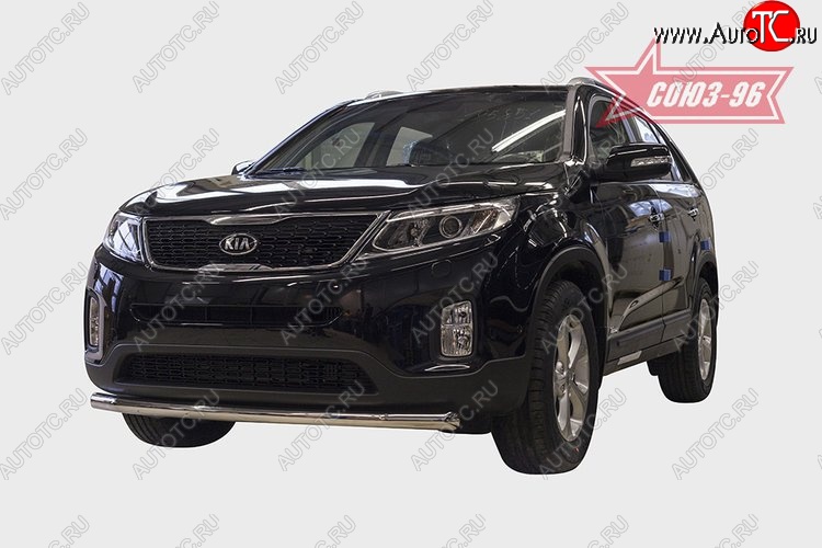 12 779 р. Защита переднего бампера одинарная Souz-96 (d60)  KIA Sorento  XM (2012-2015) рестайлинг  с доставкой в г. Кемерово