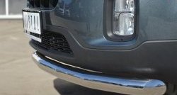 15 999 р. Одинарная защита переднего бампера диаметром 76 мм SLITKOFF  KIA Sorento  XM (2012-2015) рестайлинг  с доставкой в г. Кемерово. Увеличить фотографию 3