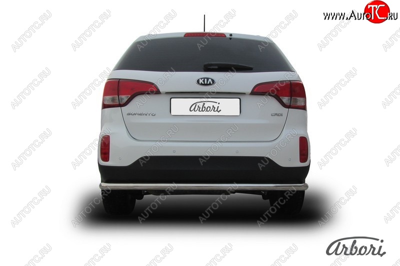 16 559 р. Защита заднего бампера Arbori (нержавейка, 1 труба d76 mm).  KIA Sorento  XM (2012-2015) рестайлинг  с доставкой в г. Кемерово