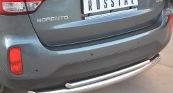 19 549 р. Защита заднего бампера (Ø76 и 42 мм, нержавейка) SLITKOFF  KIA Sorento  XM (2012-2015) рестайлинг  с доставкой в г. Кемерово. Увеличить фотографию 2