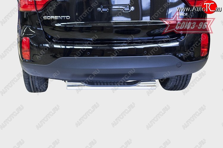 11 249 р. Защита заднего бампера с проступью Souz-96 (d76)  KIA Sorento  XM (2012-2015) рестайлинг  с доставкой в г. Кемерово
