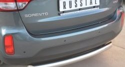 17 899 р. Одинарная защита заднего бампера из трубы диаметром 76 мм SLITKOFF  KIA Sorento  XM (2012-2015) рестайлинг  с доставкой в г. Кемерово. Увеличить фотографию 2