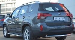 17 899 р. Одинарная защита заднего бампера из трубы диаметром 76 мм SLITKOFF  KIA Sorento  XM (2012-2015) рестайлинг  с доставкой в г. Кемерово. Увеличить фотографию 4