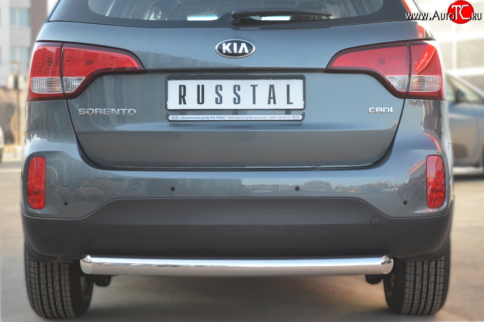 17 899 р. Одинарная защита заднего бампера из трубы диаметром 76 мм SLITKOFF  KIA Sorento  XM (2012-2015) рестайлинг  с доставкой в г. Кемерово