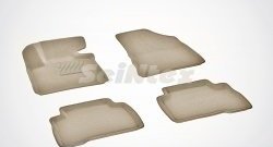 Износостойкие коврики в салон SeiNtex Premium 3D 4 шт. (ворсовые, бежевые) KIA Sorento  XM (2012-2015) рестайлинг