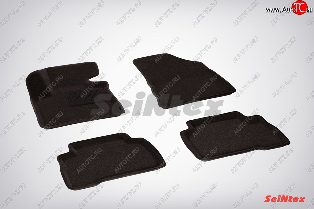5 699 р. Износостойкие коврики в салон SeiNtex Premium 3D 4 шт. (ворсовые, черные)  KIA Sorento  XM (2012-2015) рестайлинг  с доставкой в г. Кемерово