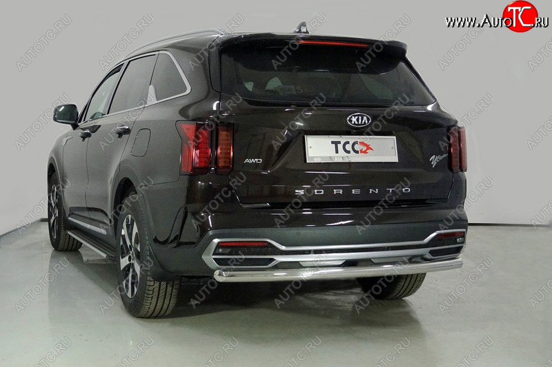 19 399 р. Защита заднего бампера ТСС (нержавейка d 60,3 мм)  KIA Sorento  MQ4 (2020-2022)  с доставкой в г. Кемерово