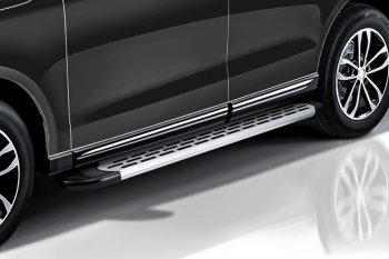 Порожки для ног Slitkoff Premium KIA Sorento  MQ4 (2020-2022) (Silver)