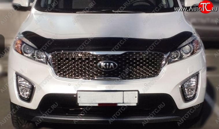 3 299 р. Дефлектор капота SIM KIA Sorento UM/Prime дорестайлинг (2014-2018)  с доставкой в г. Кемерово