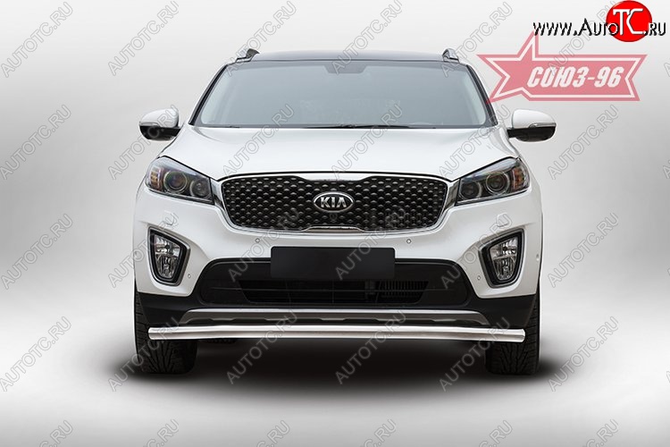 12 509 р. Защита переднего бампера одинарная Souz-96 (d60) KIA Sorento UM/Prime дорестайлинг (2014-2018)  с доставкой в г. Кемерово