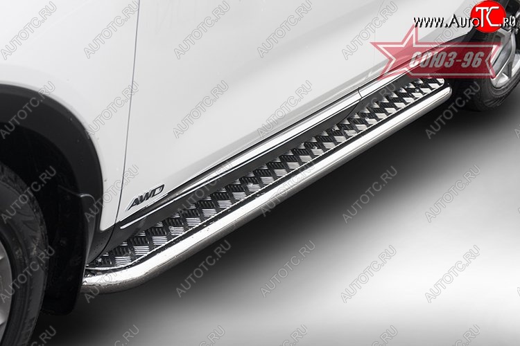 15 389 р. Защита порогов с листом Souz-96 (d60). KIA Sorento UM/Prime дорестайлинг (2014-2018)  с доставкой в г. Кемерово