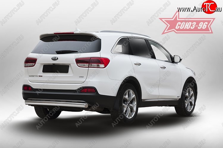 12 239 р. Защита заднего бампера Souz-96 (овал 75х42) KIA Sorento UM/Prime дорестайлинг (2014-2018)  с доставкой в г. Кемерово