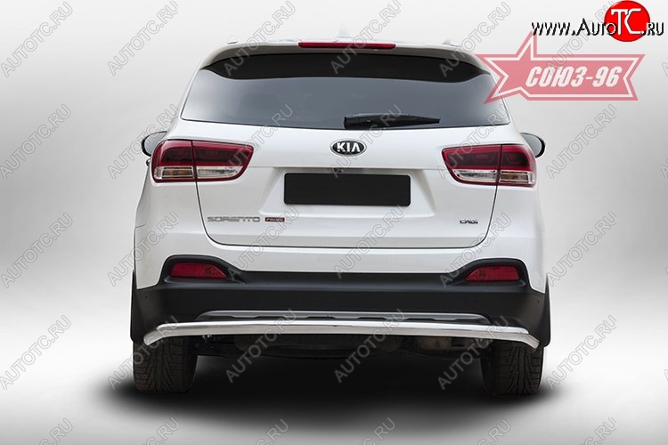 10 889 р. Защита заднего бампера d60 Souz-96 KIA Sorento UM/Prime дорестайлинг (2014-2018)  с доставкой в г. Кемерово