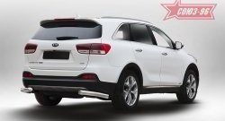 Защита заднего бампера из боковых уголков (d76) Souz-96 KIA Sorento UM/Prime дорестайлинг (2014-2018)