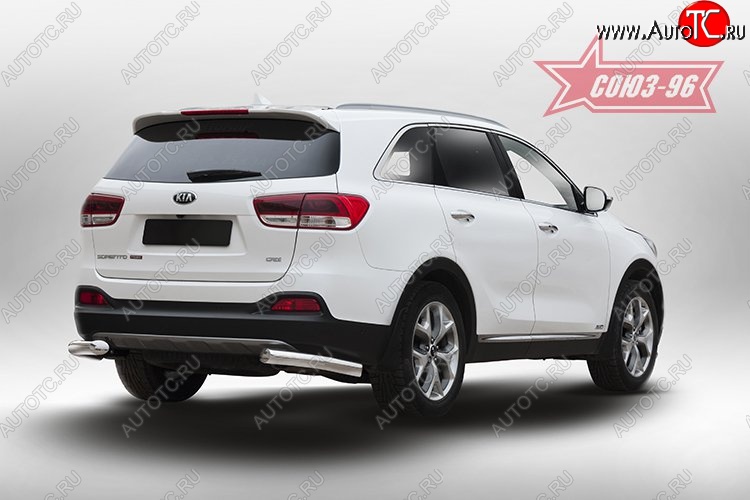 13 139 р. Защита заднего бампера из боковых уголков (d76) Souz-96 KIA Sorento UM/Prime дорестайлинг (2014-2018)  с доставкой в г. Кемерово
