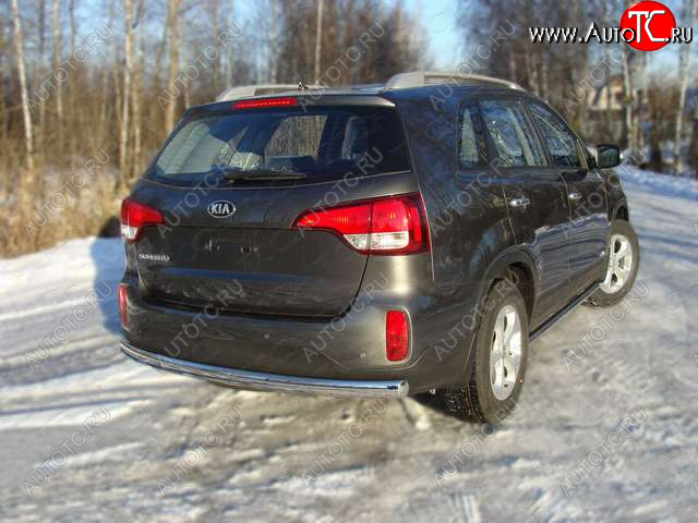 18 999 р. Защита заднего бампера (овальная) ТСС (нержавейка d75х42 мм)  KIA Sorento ( XM,  UM/Prime) (2012-2020) рестайлинг, дорестайлинг  с доставкой в г. Кемерово