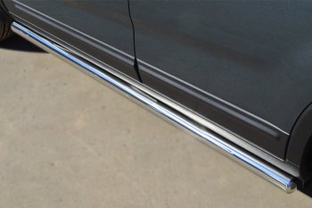 9 999 р. Защита порогов на SLITKOFF (труба D63 мм) KIA Sorento XM рестайлинг (2012-2015) (Защита порогов с закругленными торцами (вариант 3))  с доставкой в г. Кемерово. Увеличить фотографию 4