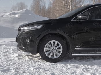 15 349 р. Защита переднего бампера (Ø63 мм, нержавейка) SLITKOFF KIA Sorento UM/Prime рестайлинг (2018-2020)  с доставкой в г. Кемерово. Увеличить фотографию 3