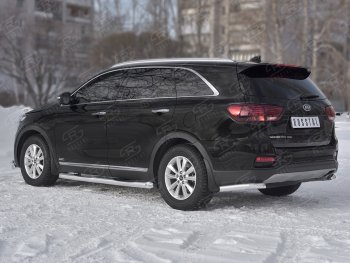 15 799 р. Защита заднего бампера (Ø63 мм уголки, нержавейка) SLITKOFF  KIA Sorento  UM/Prime (2018-2020) рестайлинг  с доставкой в г. Кемерово. Увеличить фотографию 2