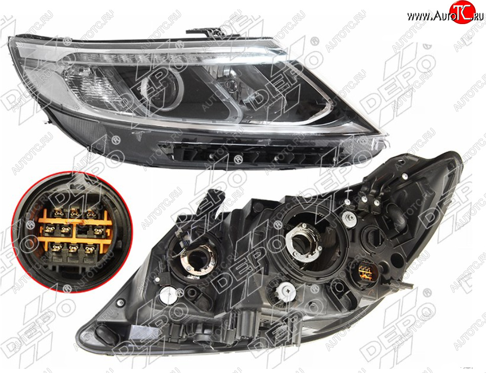 36 999 р. Правая фара (галоген, ДХО, под корректор) DEPO  KIA Sorento  XM (2012-2015) рестайлинг  с доставкой в г. Кемерово