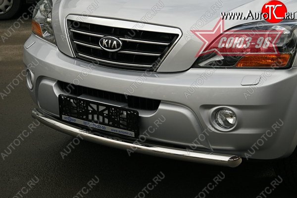 10 349 р. Защита переднего бампера одинарная Souz-96 (d60) KIA Sorento BL дорестайлинг (2002-2006)  с доставкой в г. Кемерово