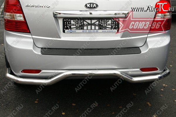 7 964 р. Защита заднего бампера рестайлинг Souz-96 (d60) KIA Sorento BL дорестайлинг (2002-2006)  с доставкой в г. Кемерово