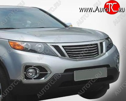 13 299 р. Решётка радиатора CT v2 KIA Sorento XM дорестайлинг (2009-2012) (Неокрашенная)  с доставкой в г. Кемерово