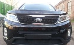 1 469 р. Сетка верхнего воздухозаборника переднего бампера Russtal  KIA Sorento  XM (2012-2015) рестайлинг  с доставкой в г. Кемерово. Увеличить фотографию 1