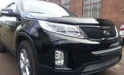1 539 р. Нижняя сетка на бампер Russtal (хром) KIA Sorento XM рестайлинг (2012-2015)  с доставкой в г. Кемерово. Увеличить фотографию 2