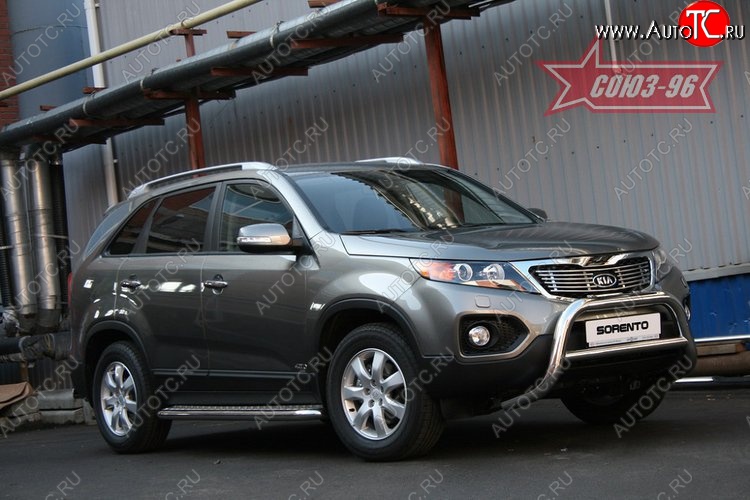 17 594 р. Защита переднего бампера Souz-96 (d76) KIA Sorento XM дорестайлинг (2009-2012)  с доставкой в г. Кемерово