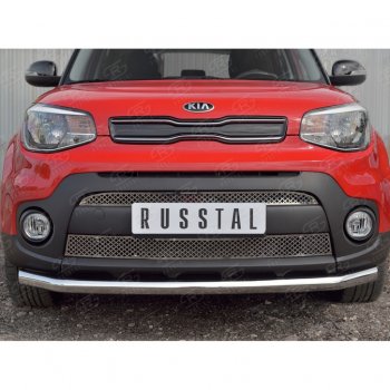 5 999 р. Решетка радиатора Russtal лист KIA Soul PS дорестайлинг (2014-2016) (Неокрашенная)  с доставкой в г. Кемерово. Увеличить фотографию 2