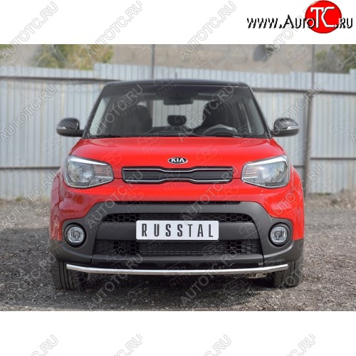 14 499 р. Одинарная защита переднего бампера диаметром 42 мм SLITKOFF  KIA Soul  PS (2014-2016) дорестайлинг  с доставкой в г. Кемерово